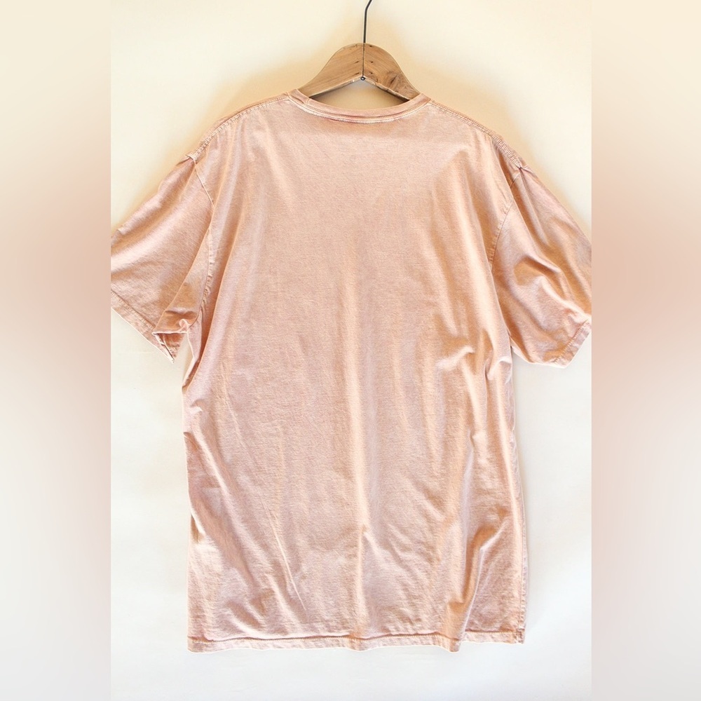 Love Rock and Turquoise Mineral Wash Western Tee in Pink size xl - Picture 3 of 3
